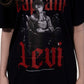 Camiseta Preta Attack on Titan Capitão Levi