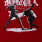 Camiseta Vermelha Attack on Titan Duelo de Titãs