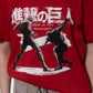 Camiseta Vermelha Attack on Titan Duelo de Titãs