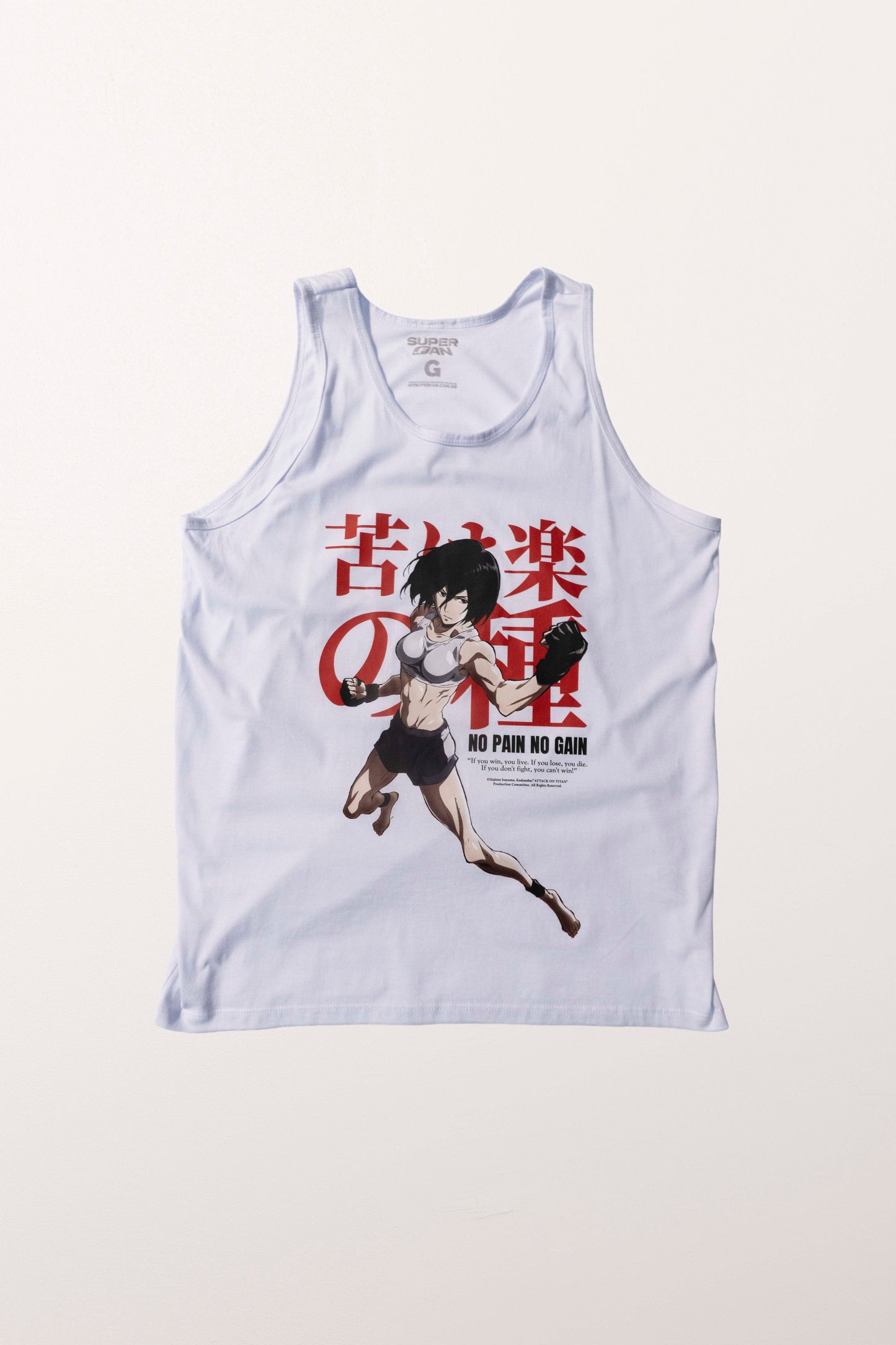Regata Branca Attack on Titan Mikasa No Pain No Gain