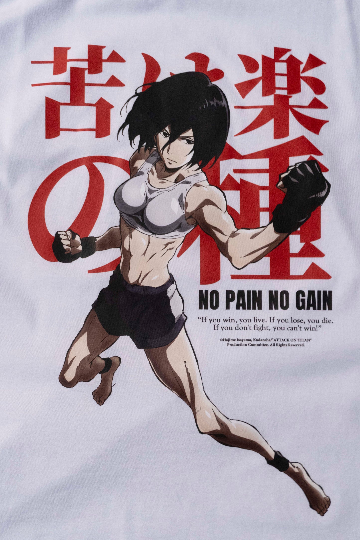 Regata Branca Attack on Titan Mikasa No Pain No Gain