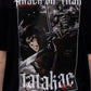 Camiseta Preta Attack on Titan Eren Tatakae