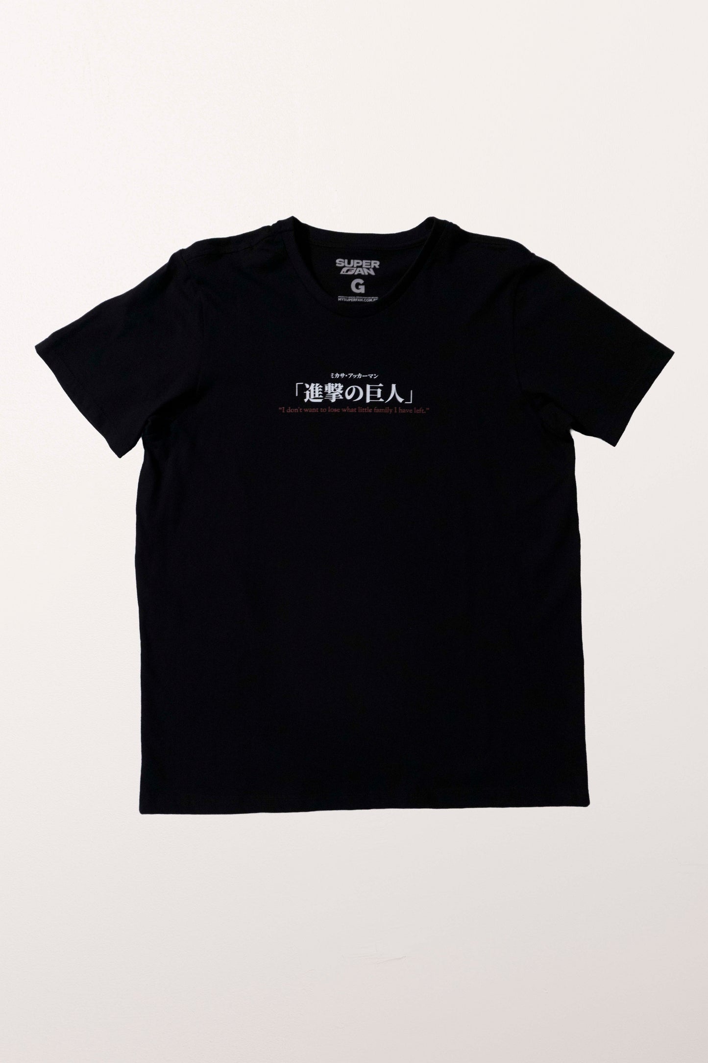 Camiseta Preta Attack on Titan Mikasa Tatakae