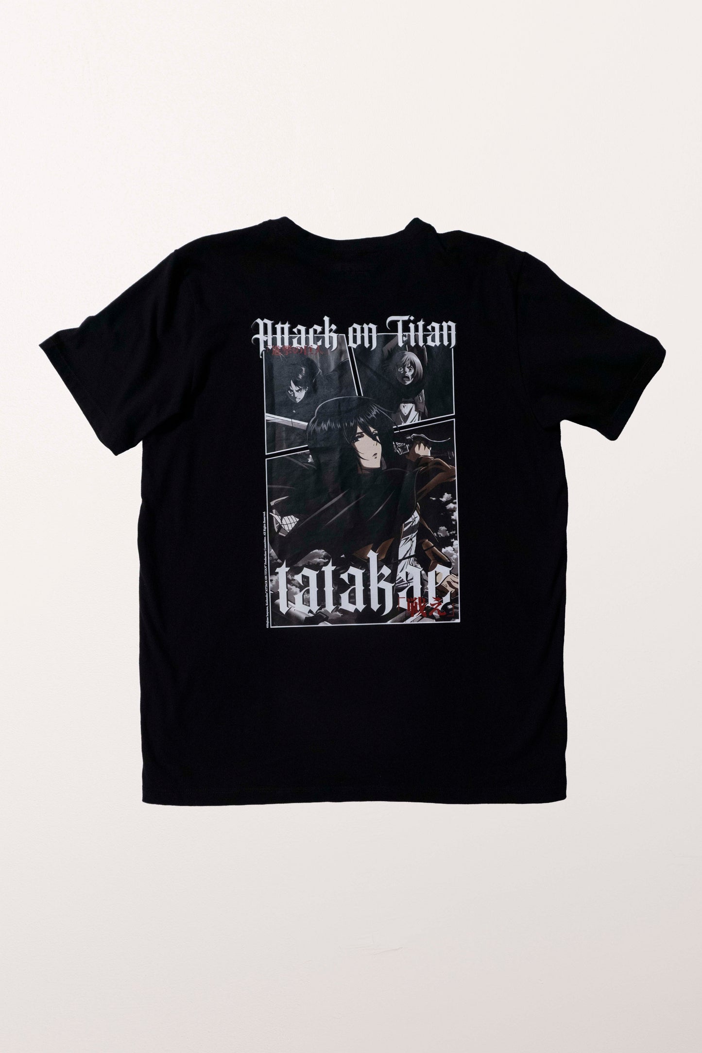 Camiseta Preta Attack on Titan Mikasa Tatakae