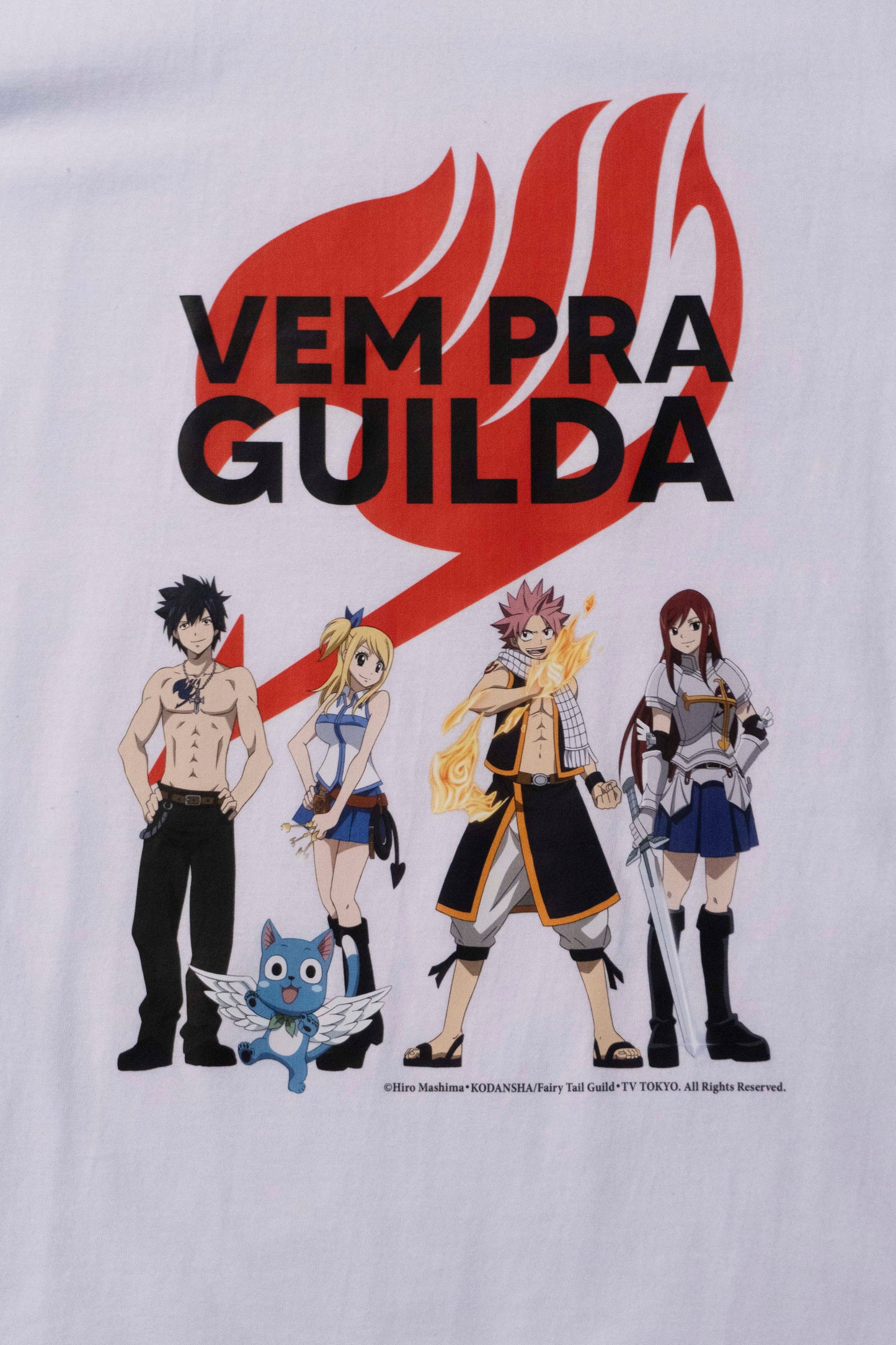 Camiseta Branca FAIRY TAIL Vem Pra Guilda