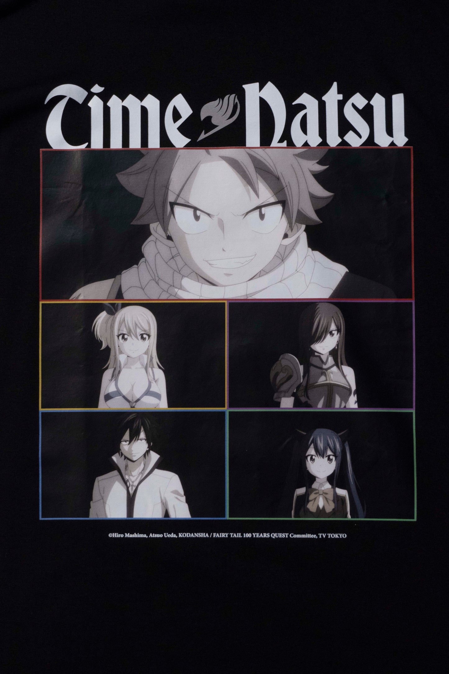 Camiseta Preta FAIRY TAIL 100 YEARS QUEST Time Natsu