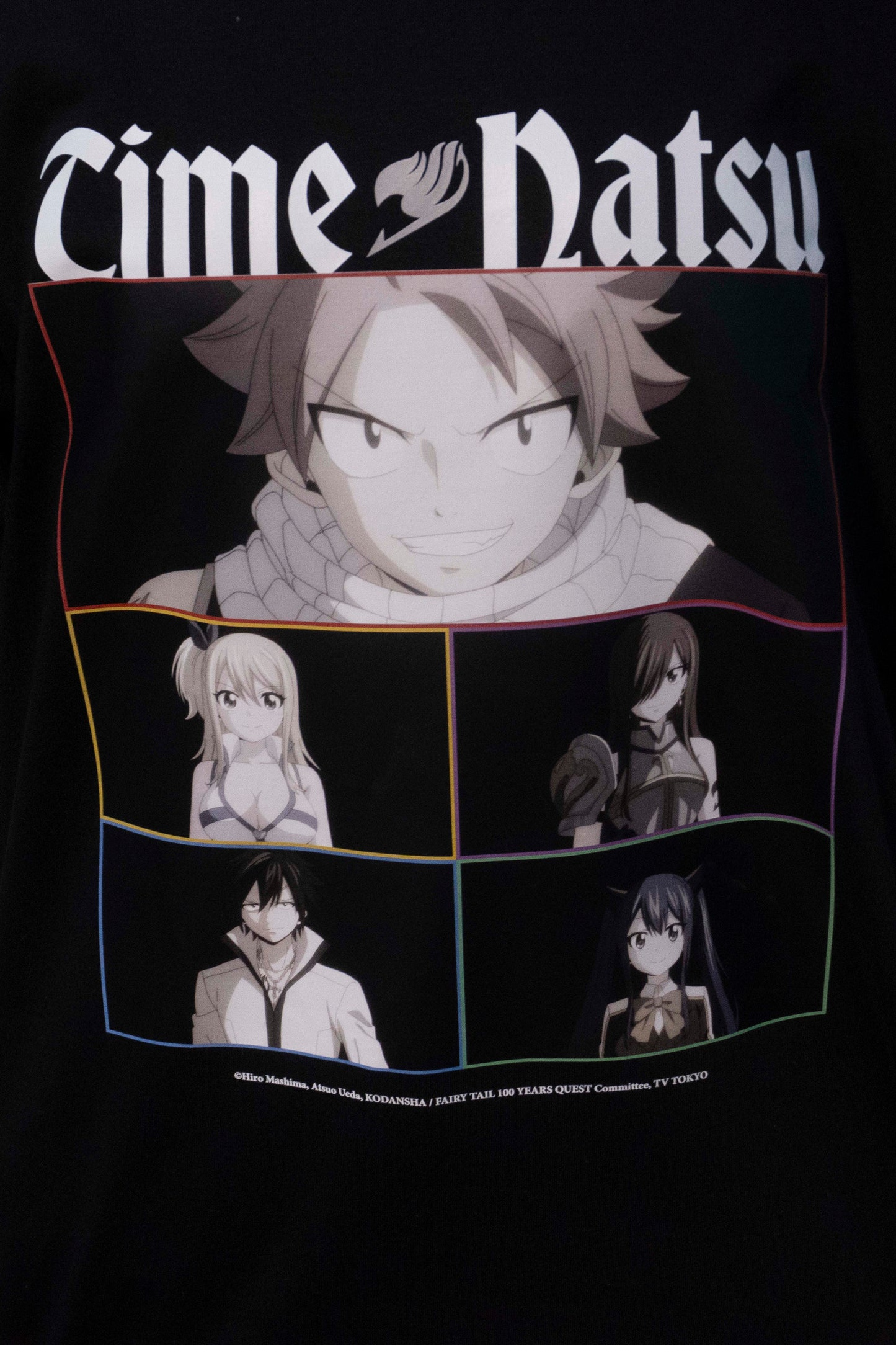 Camiseta Preta FAIRY TAIL 100 YEARS QUEST Time Natsu