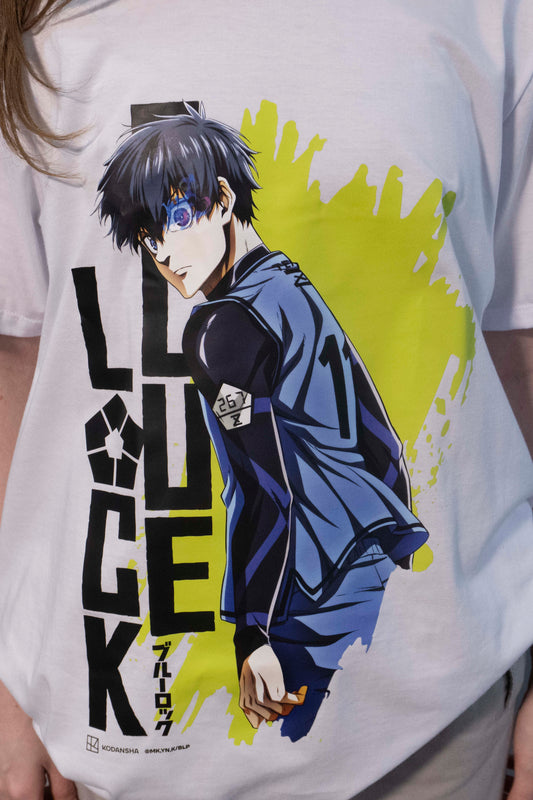 Camiseta Branca BLUE LOCK "Episódio Isagi"