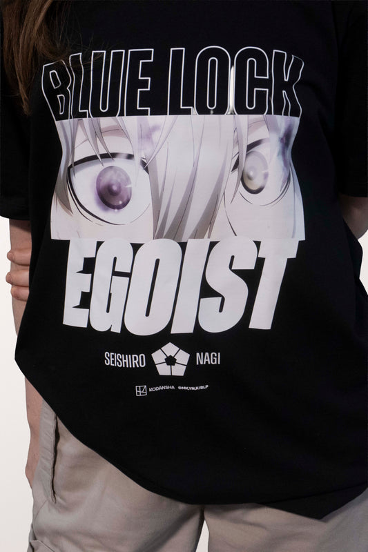 Camiseta Preta BLUE LOCK Nagi "Egoísta"