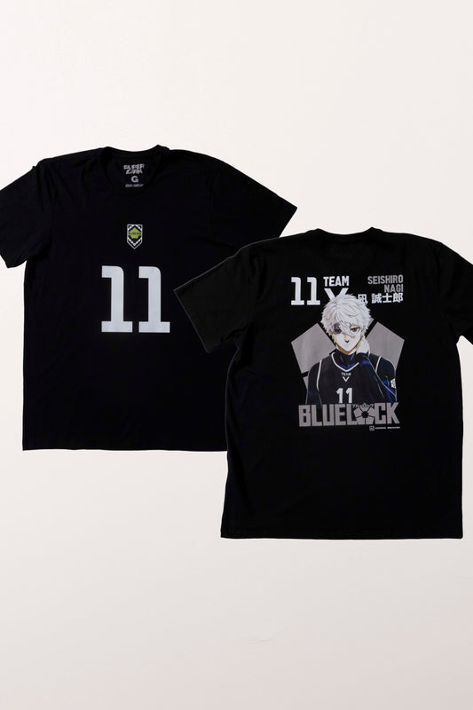 Camiseta Preta BLUE LOCK Nagi "Time V"
