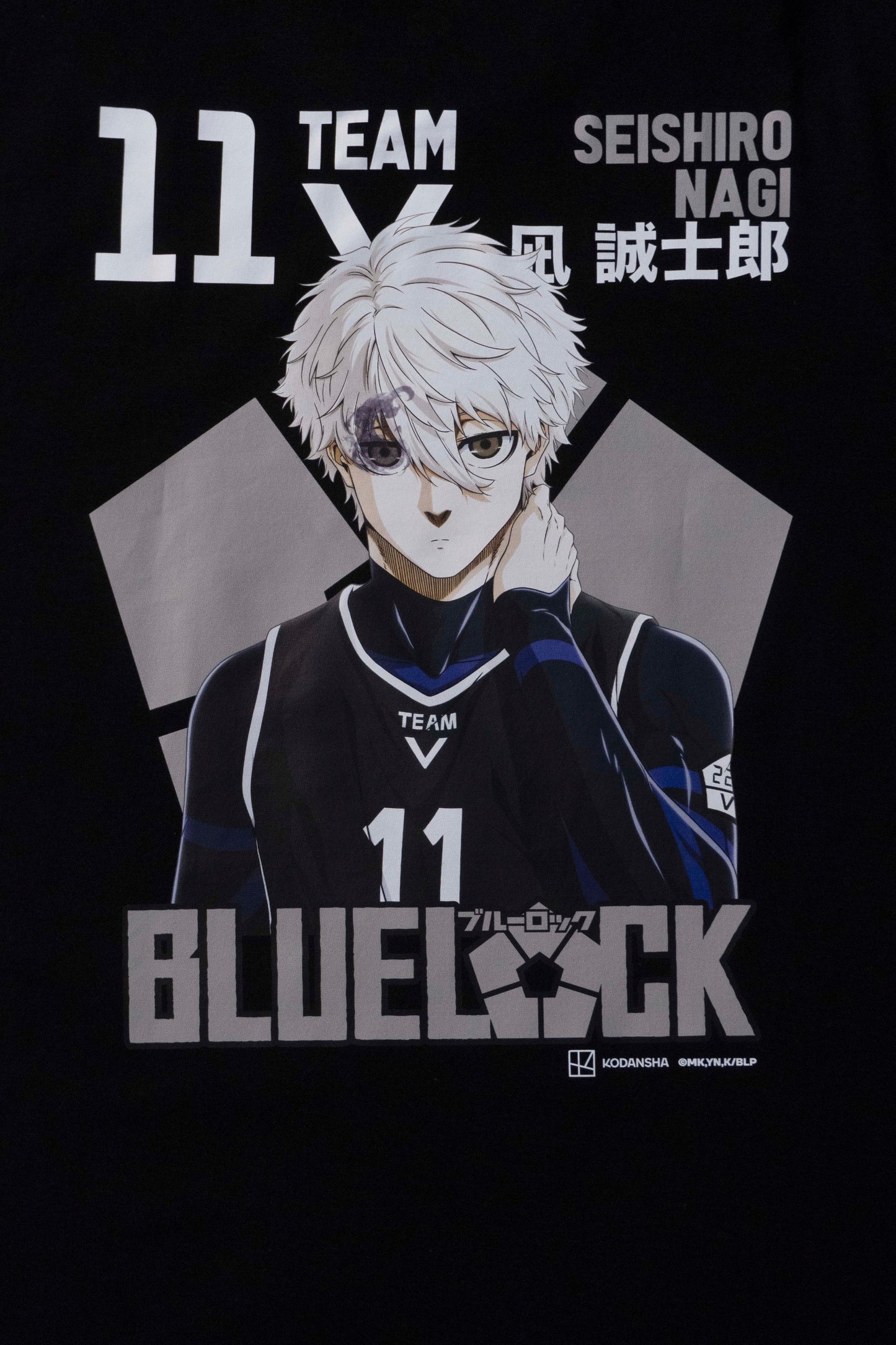 Camiseta Preta BLUE LOCK Nagi "Time V"