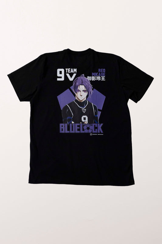 Camiseta Preta BLUE LOCK Reo "Time V"