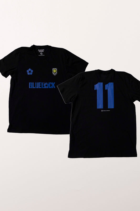 Camiseta Preta BLUE LOCK Número 11