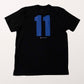Camiseta Preta BLUE LOCK Número 11