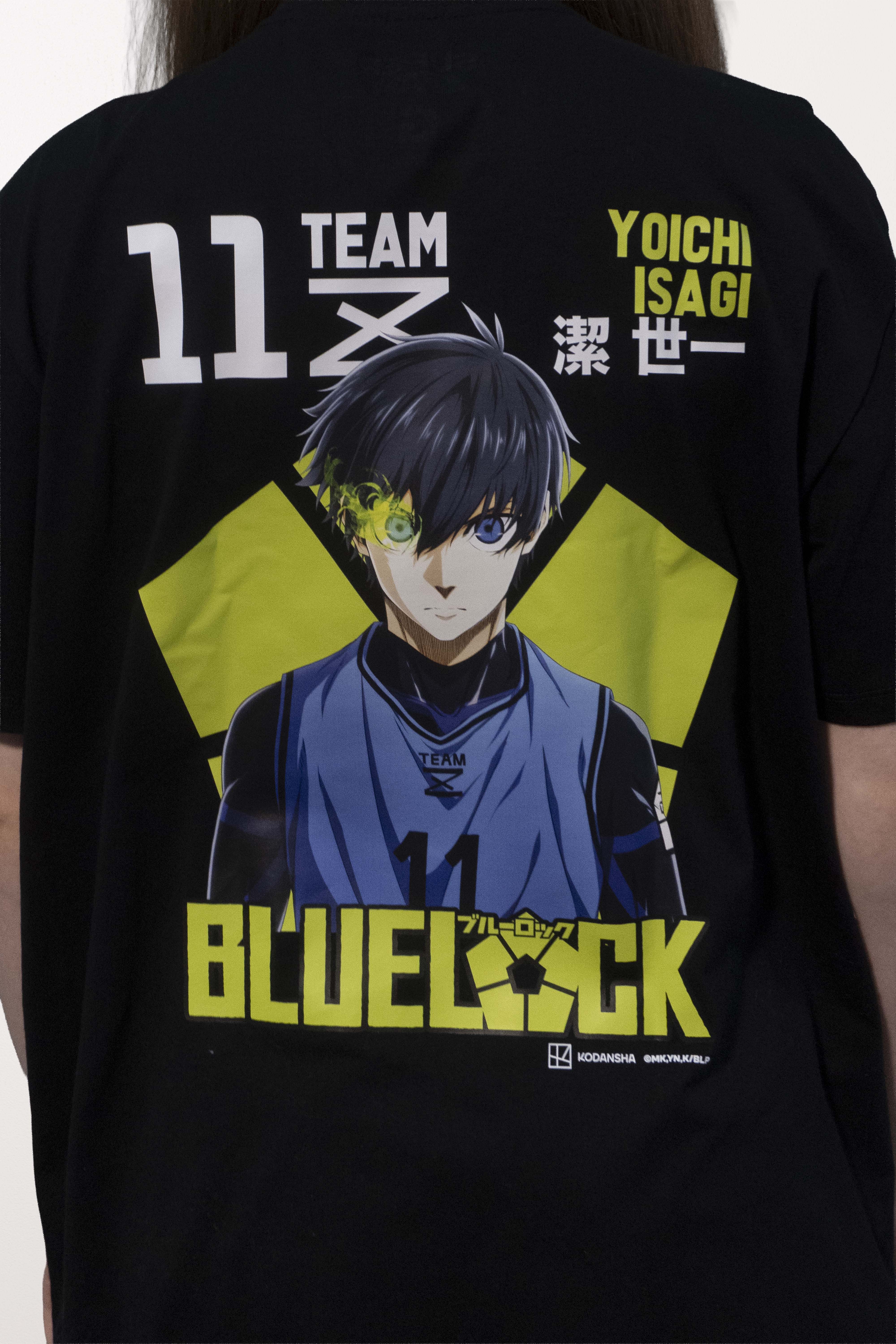 Camiseta Preta BLUE LOCK Isagi 