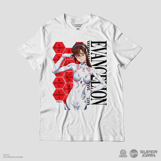 Camiseta Branca Evangelion 3.0+1.0 Piloto Mari