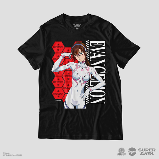 Camiseta Preta Evangelion 3.0+1.0 Piloto Mari