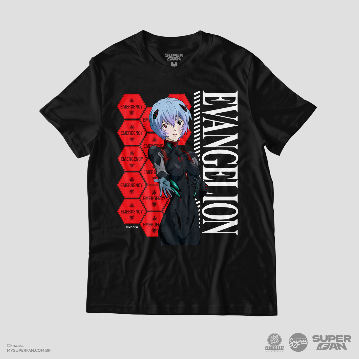 Camiseta Preta Evangelion 3.0+1.0 Piloto (Nome Provisório) Rei