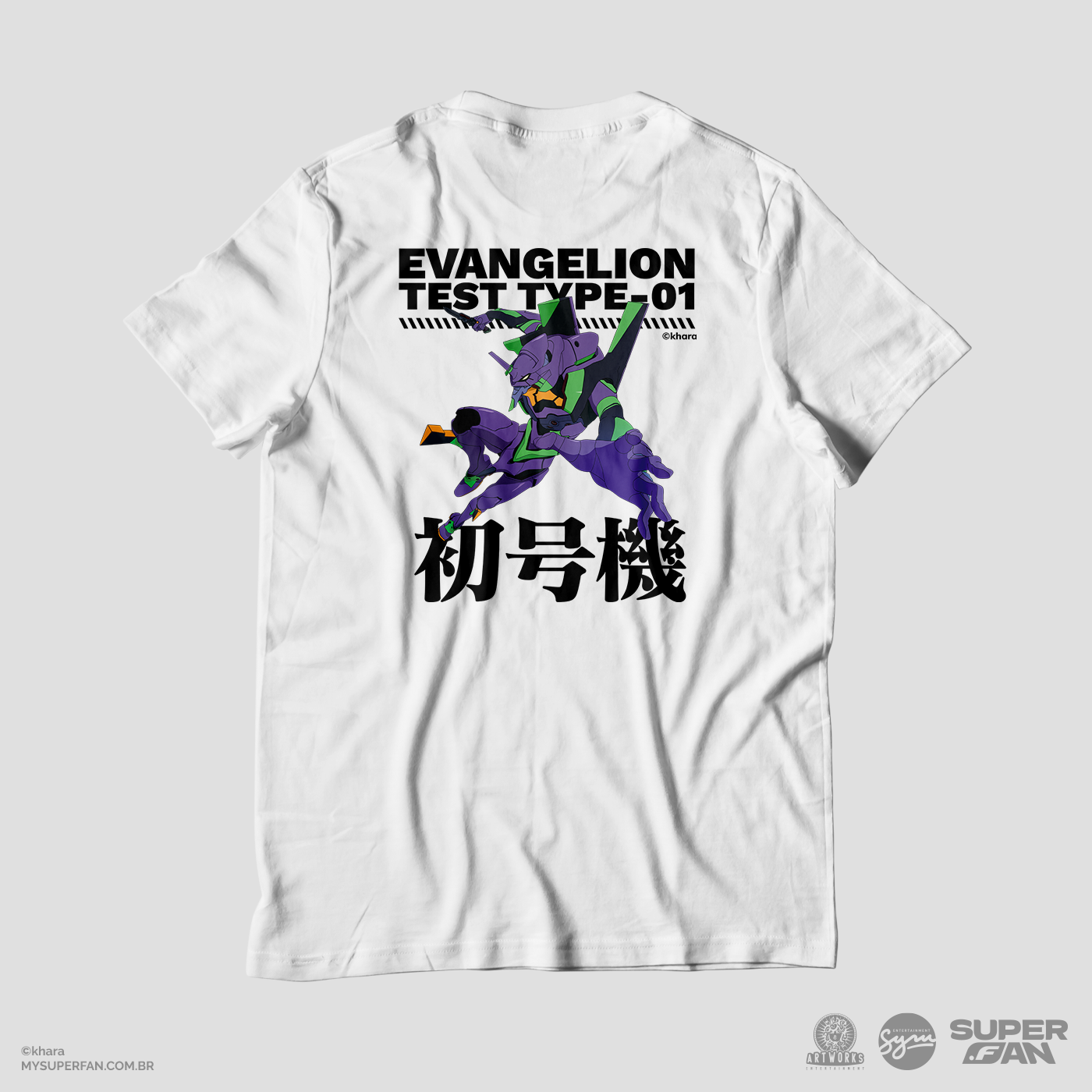 Camiseta Branca Evangelion 2.22 EVA-01
