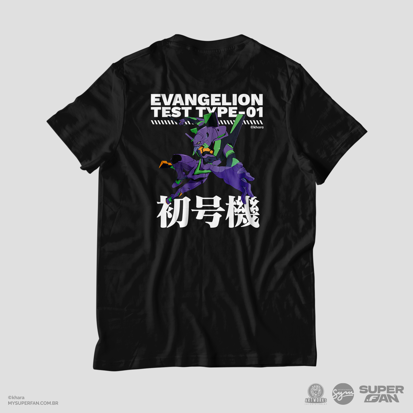 Camiseta Preta Evangelion 2.22 EVA-01