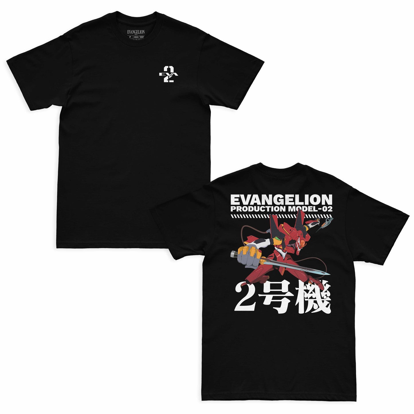Camiseta Preta Evangelion 2.22 EVA-02