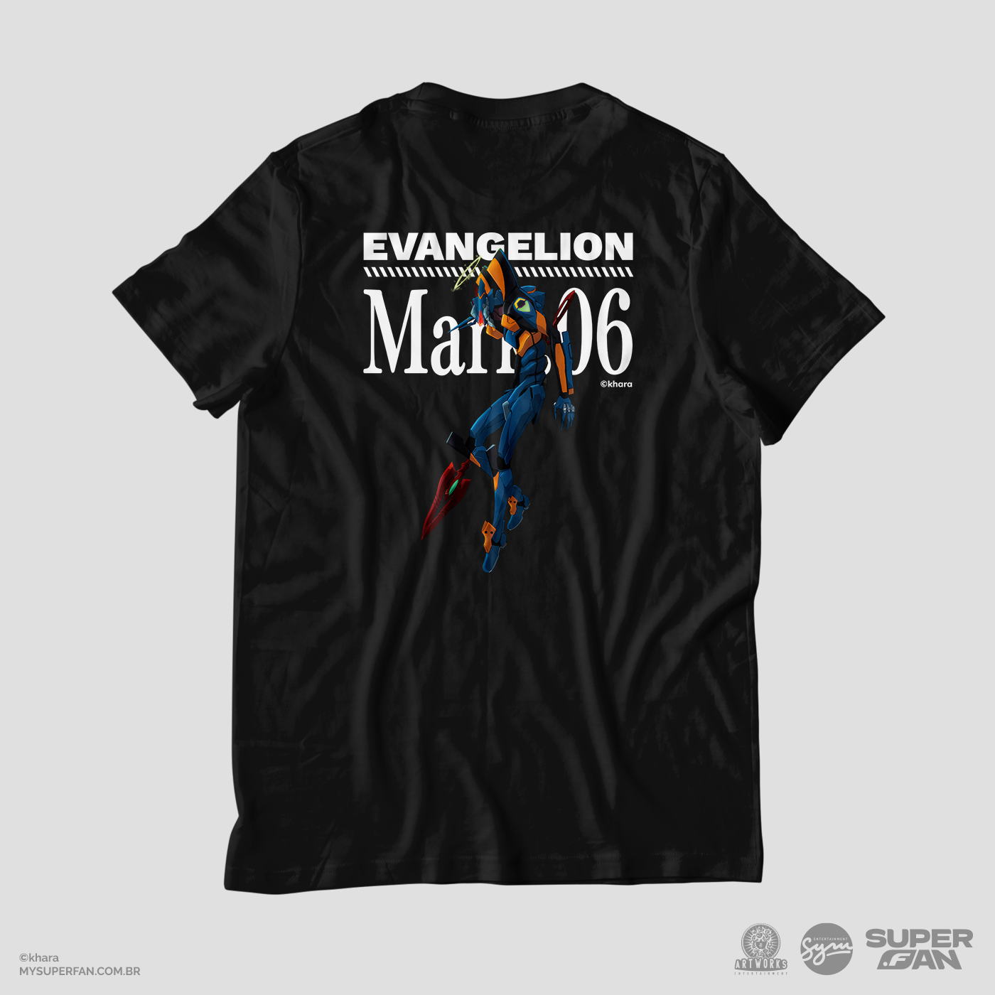 Camiseta Preta Evangelion 2.22 Mark.06