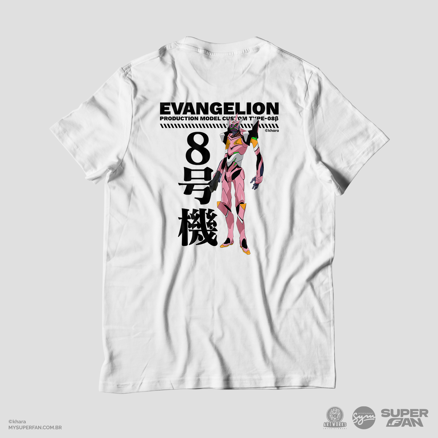 Camiseta Branca Evangelion 2.22 EVA-08β