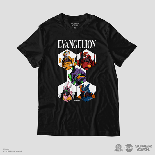 Camiseta Preta Evangelion 2.22 EVAs