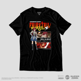 Camiseta Preta FAIRY TAIL 100 YEARS QUEST Erza "Momentos Marcantes"