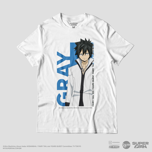 Camiseta Branca FAIRY TAIL 100 YEARS QUEST Gray Fullbuster
