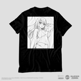 Camiseta Preta FAIRY TAIL 100 YEARS QUEST Lucy "Line Art"