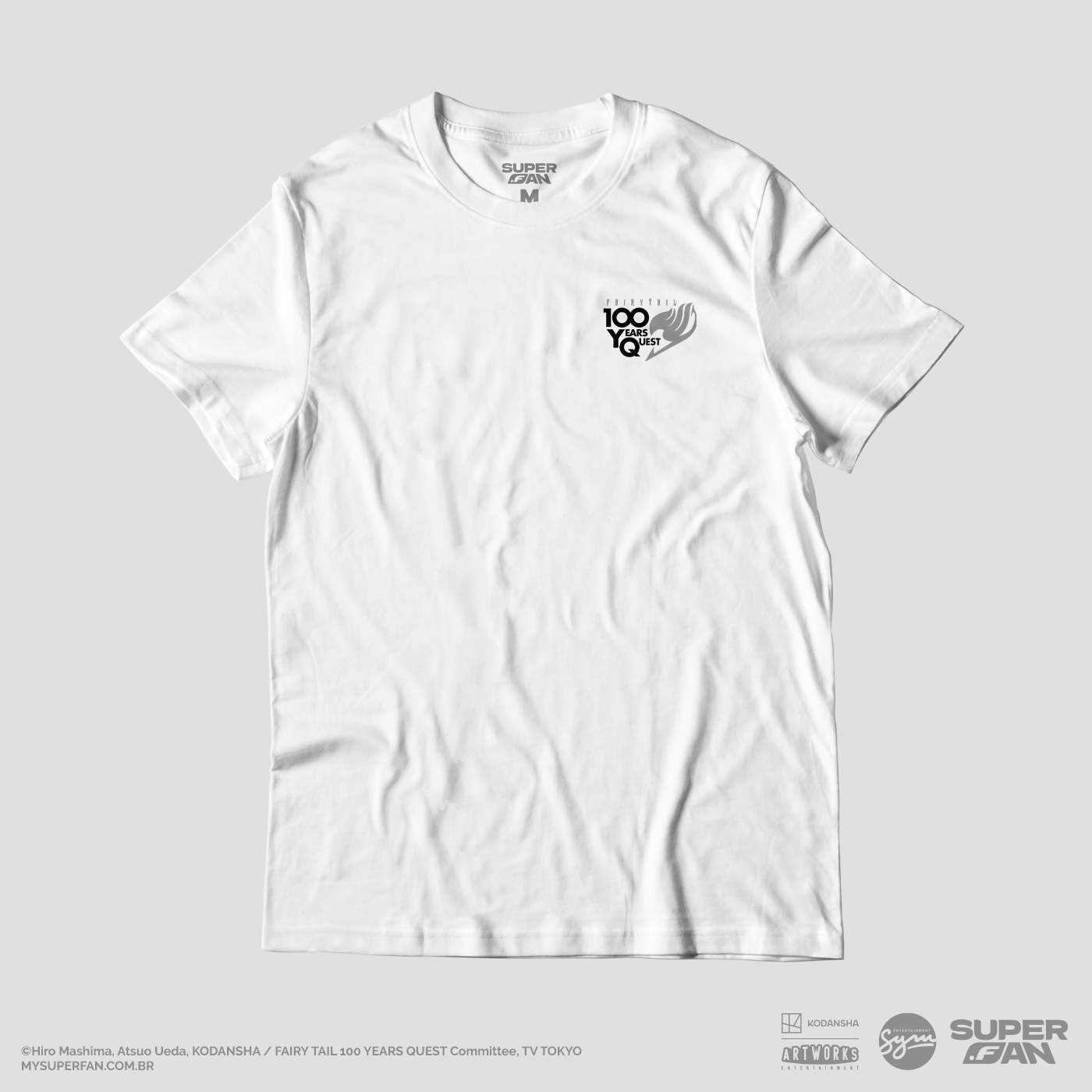 Camiseta Branca FAIRY TAIL 100 YEARS QUEST Wendy "Line Art"