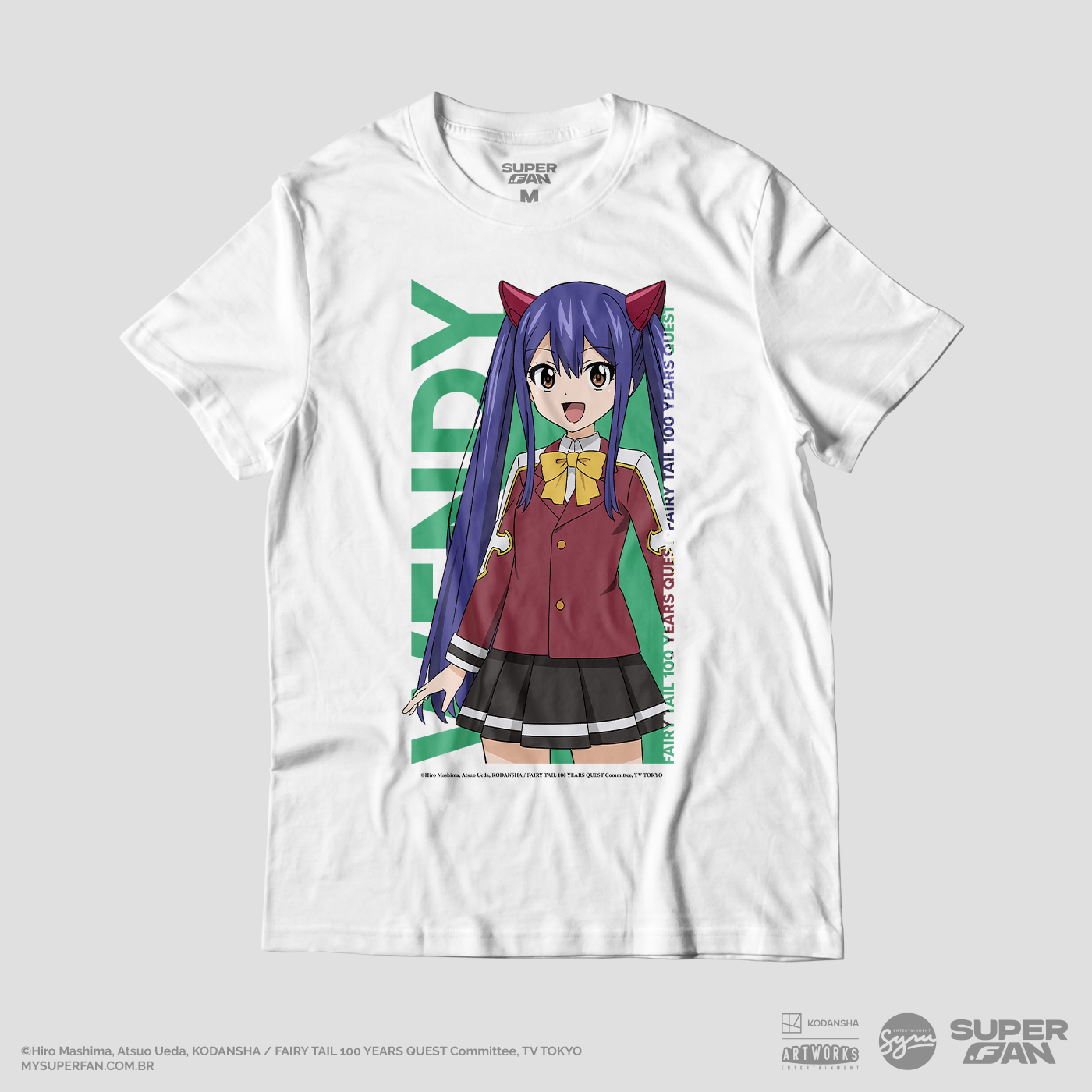 Camiseta Branca FAIRY TAIL 100 YEARS QUEST Wendy Marvell