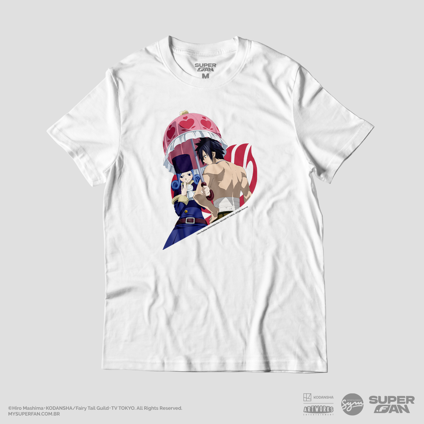 Camiseta Branca FAIRY TAIL Gray & Juvia