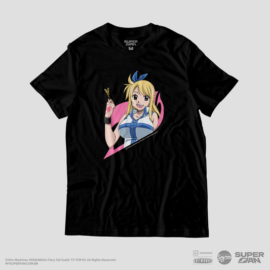 Camiseta Preta FAIRY TAIL Lucy Heartfilia "Clássica"