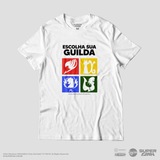 Camiseta Branca FAIRY TAIL Escolha sua Guilda